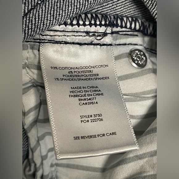 Cabi High Straight Tuxedo Denim Jeans Size 6 - Picture 8 of 8